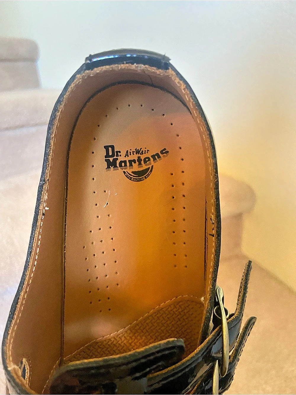 Dr. Martens Patent Strap Mary Jane Shoes in Black Like New - Picture 4 of 4